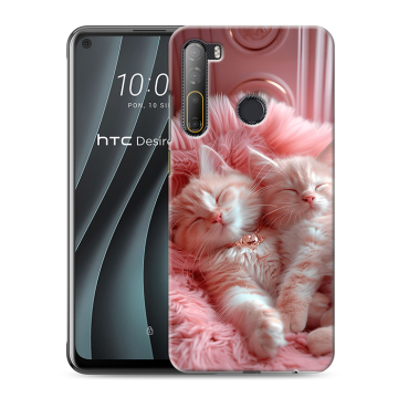 Силиконовый чехол на HTC Desire 20 Pro с принтом котята котики Силиконовый чехол на HTC Desire 20 Pro с принтом котята котики