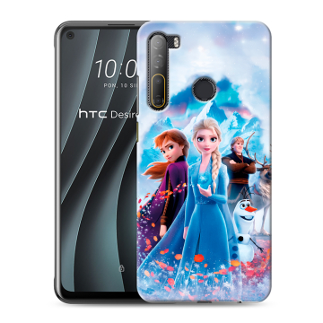 Силиконовый чехол на HTC Desire 20 Pro с принтом Холодное сердце Frozen