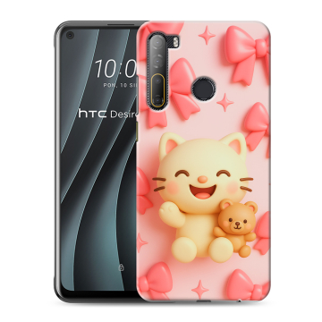 Силиконовый чехол на HTC Desire 20 Pro с принтом для девочек