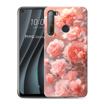 Силиконовый чехол на HTC Desire 20 Pro с принтом Розы цветы