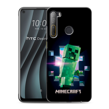 Силиконовый чехол на HTC Desire 20 Pro с принтом Майнкрафт Minecraft