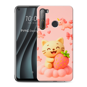 Силиконовый чехол на HTC Desire 20 Pro с принтом для девочек