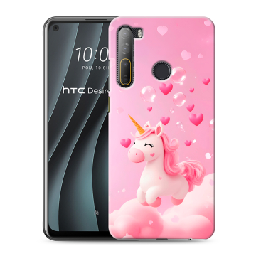 Силиконовый чехол на HTC Desire 20 Pro с принтом Единорог