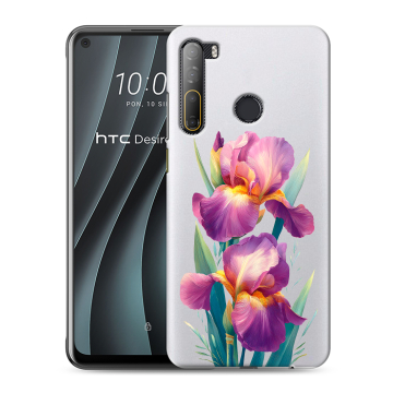Силиконовый чехол на HTC Desire 20 Pro с принтом Цветы орхидеи