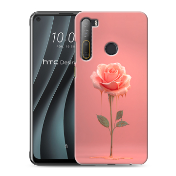 Силиконовый чехол на HTC Desire 20 Pro с принтом Розовая роза