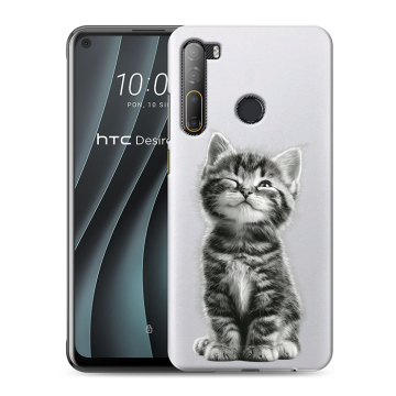 Силиконовый чехол на HTC Desire 20 Pro с принтом Котенок