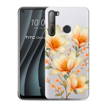 Силиконовый чехол на HTC Desire 20 Pro с принтом Цветы