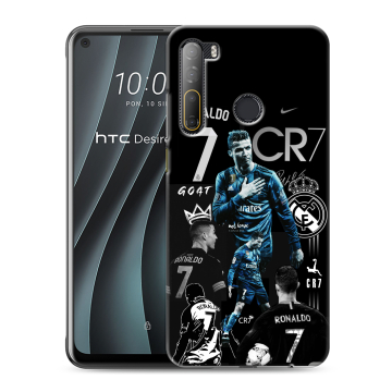 Силиконовый чехол на HTC Desire 20 Pro с принтом Реал Роналдо