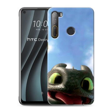 Силиконовый чехол на HTC Desire 20 Pro с принтом Как приручить дракона
