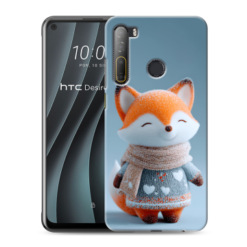 Силиконовый чехол на HTC Desire 20 Pro с принтом Лиса