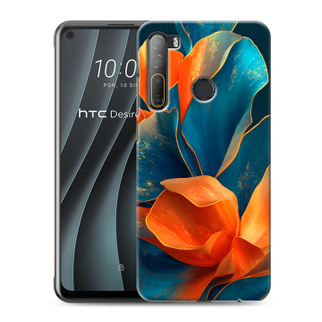 Силиконовый чехол на HTC Desire 20 Pro с принтом Цветы