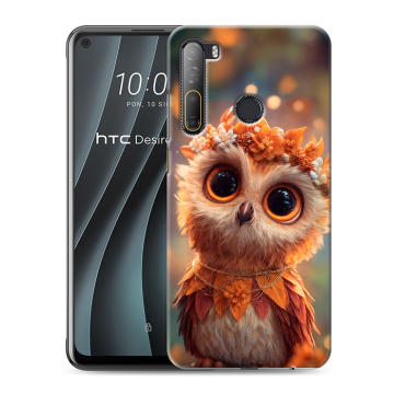 Силиконовый чехол на HTC Desire 20 Pro с принтом Милая сова