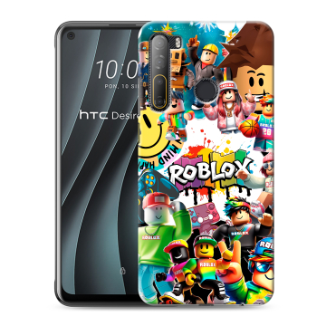 Силиконовый чехол на HTC Desire 20 Pro с принтом Roblox Роблокс Силиконовый чехол на HTC Desire 20 Pro с принтом Roblox Роблокс