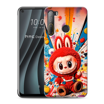 Силиконовый чехол на HTC Desire 20 Pro с принтом Labubu Лабубу