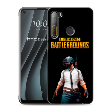 Силиконовый чехол на HTC Desire 20 Pro с принтом PUGB ПАГБ