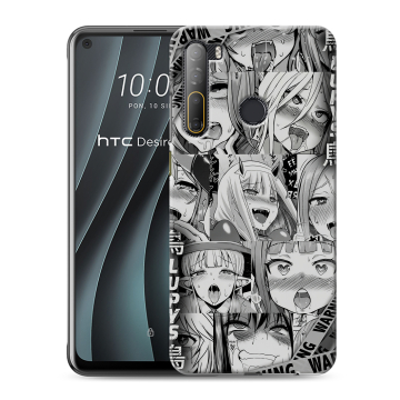 Силиконовый чехол на HTC Desire 20 Pro с принтом Ahegao Ахегао Аниме