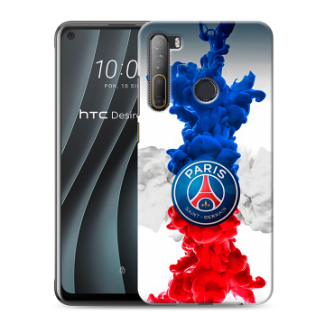 Силиконовый чехол на HTC Desire 20 Pro с принтом PSG ПСЖ