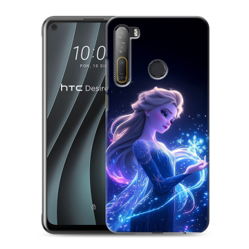 Силиконовый чехол на HTC Desire 20 Pro с принтом Холодное сердце Frozen