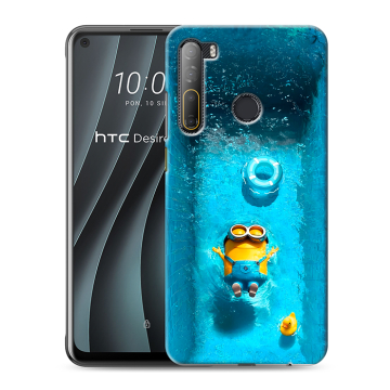 Силиконовый чехол на HTC Desire 20 Pro с принтом Миньоны Силиконовый чехол на HTC Desire 20 Pro с принтом Миньоны