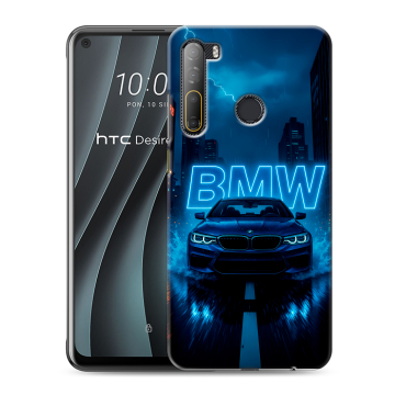 Силиконовый чехол на HTC Desire 20 Pro с принтом BMW БМВ