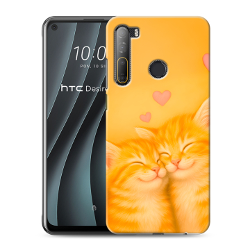 Силиконовый чехол на HTC Desire 20 Pro с принтом Милые котята