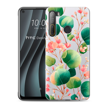 Силиконовый чехол на HTC Desire 20 Pro с принтом женский