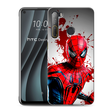 Силиконовый чехол на HTC Desire 20 Pro с принтом Spiderman Человек паук