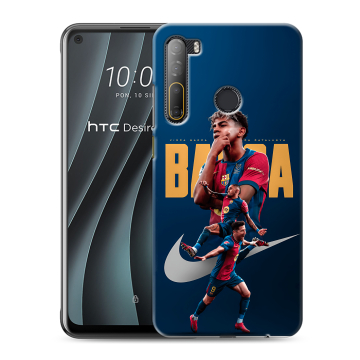 Силиконовый чехол на HTC Desire 20 Pro с принтом Барселона Barca Yamal 