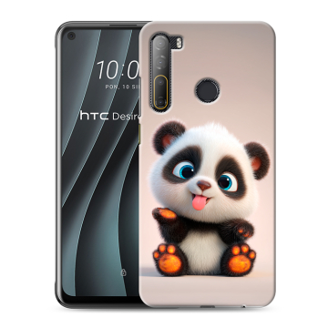 Силиконовый чехол на HTC Desire 20 Pro с принтом милая панда