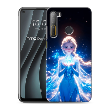 Силиконовый чехол на HTC Desire 20 Pro с принтом Холодное сердце Frozen