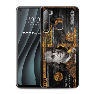 Силиконовый чехол на HTC Desire 20 Pro с принтом Доллар деньги