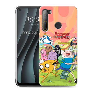 Силиконовый чехол на HTC Desire 20 Pro с принтом Adventure time Время приключений