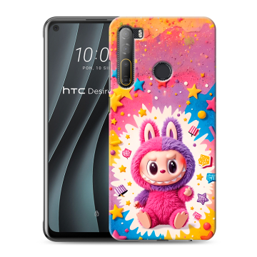 Силиконовый чехол на HTC Desire 20 Pro с принтом Labubu Лабубу