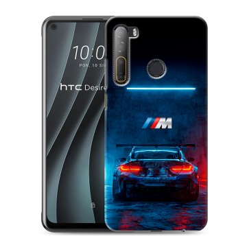 Силиконовый чехол на HTC Desire 20 Pro с принтом BMW БМВ