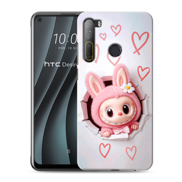 Силиконовый чехол на HTC Desire 20 Pro с принтом Labubu Лабубу