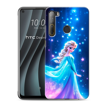 Силиконовый чехол на HTC Desire 20 Pro с принтом Холодное сердце Frozen