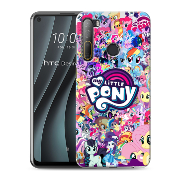 Силиконовый чехол на HTC Desire 20 Pro с принтом My little pony Дружба чудо