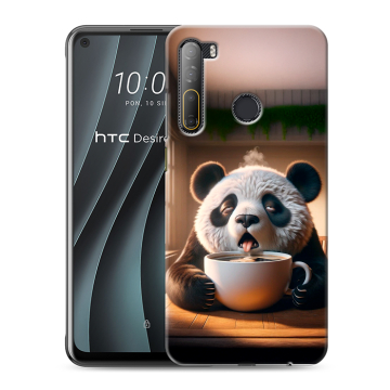 Силиконовый чехол на HTC Desire 20 Pro с принтом смешная панда