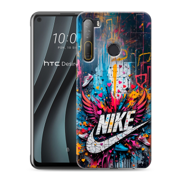 Силиконовый чехол на HTC Desire 20 Pro с принтом Nike Найк