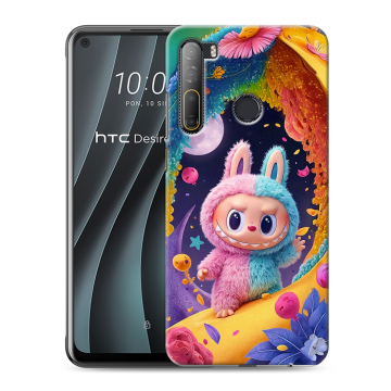Силиконовый чехол на HTC Desire 20 Pro с принтом Labubu Лабубу