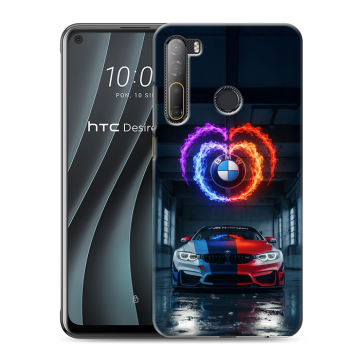 Силиконовый чехол на HTC Desire 20 Pro с принтом BMW БМВ