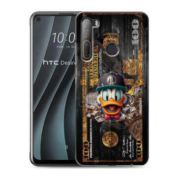 Силиконовый чехол на HTC Desire 20 Pro с принтом Дональд Дак Доллар