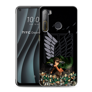 Силиконовый чехол на HTC Desire 20 Pro с принтом Атака титанов