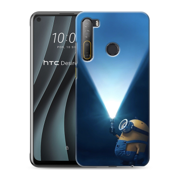 Силиконовый чехол на HTC Desire 20 Pro с принтом Миньоны