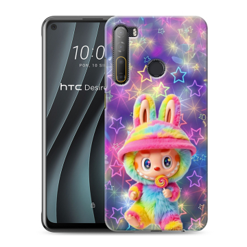 Силиконовый чехол на HTC Desire 20 Pro с принтом Labubu Лабубу