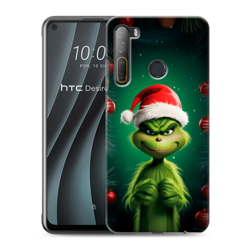 Силиконовый чехол на HTC Desire 20 Pro с принтом Гринч Новый год Рождество