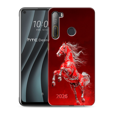 Силиконовый чехол на HTC Desire 20 Pro с принтом Новый год