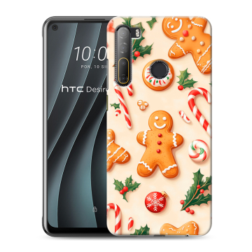 Силиконовый чехол на HTC Desire 20 Pro с принтом Новый год