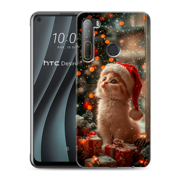 Силиконовый чехол на HTC Desire 20 Pro с принтом Новый год