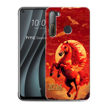 Силиконовый чехол на HTC Desire 20 Pro с принтом Новый год